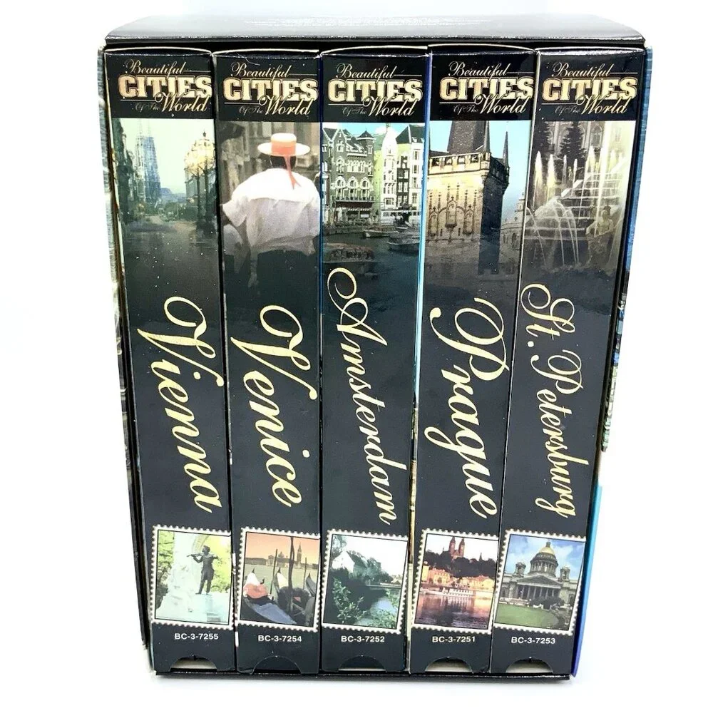 5 VHS Tape Set/Collection “Beautiful Cities Of The World” Vienna Venice Prague